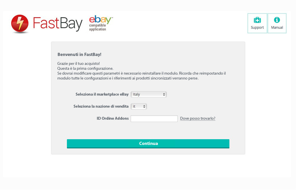 Prestashop fastbay - installazione