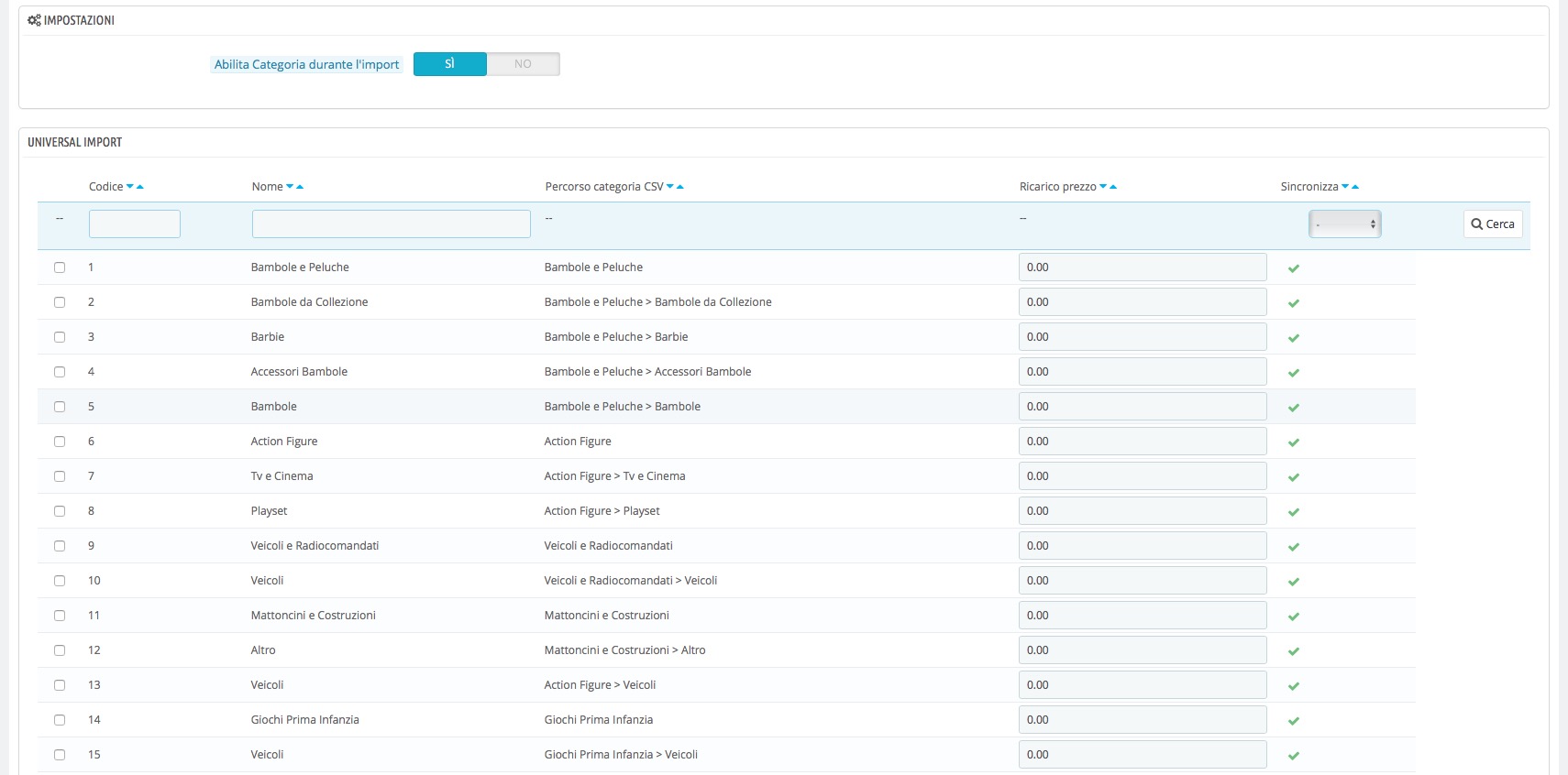 modulo import csv avanzato universale prestashop schermata5