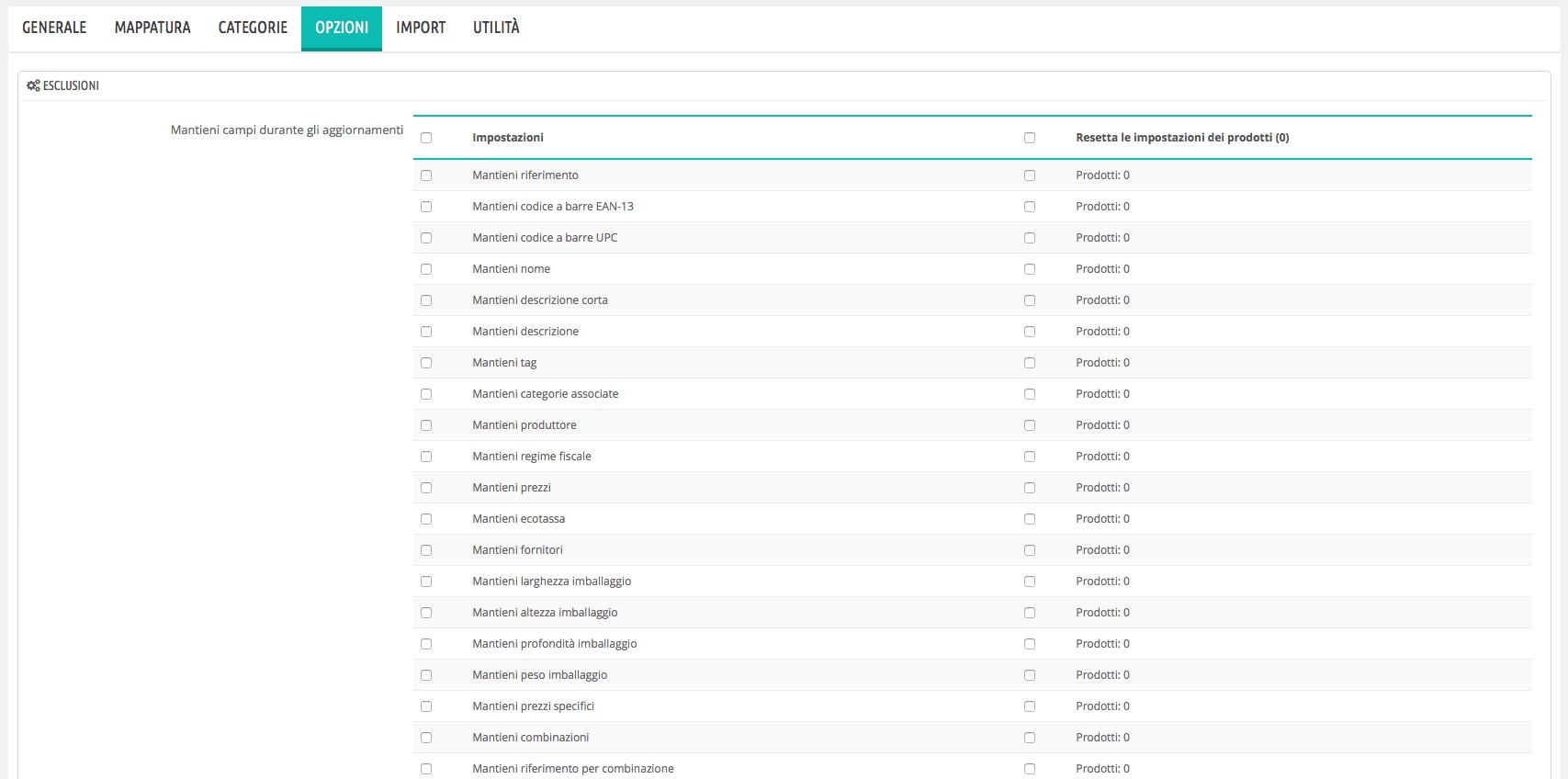 modulo import csv avanzato universale prestashop schermata6